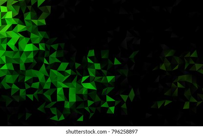 Light Green vector polygon abstract pattern. Creative geometric illustration in Origami style with gradient. The template can be used as a background for cell phones.