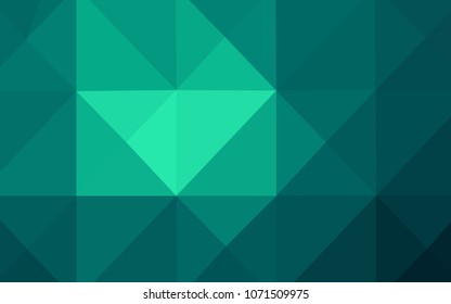 Light Green vector polygonal background. Shining colored illustration in a new style. Textured pattern can be used for background.