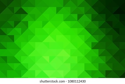 Light Green vector polygonal background. Creative illustration in halftone style with gradient. The polygonal design can be used for your web site.