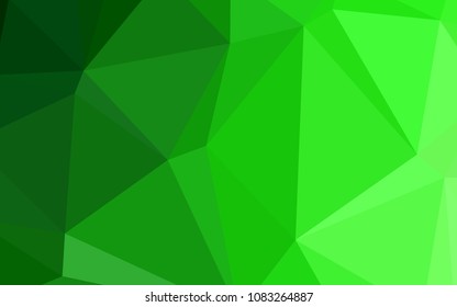 Light Green vector polygonal background. Elegant bright polygonal illustration with gradient. A completely new template for your business design.