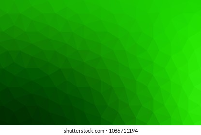 Light Green vector polygonal background. Colorful abstract illustration with triangles. A completely new design for your leaflet.