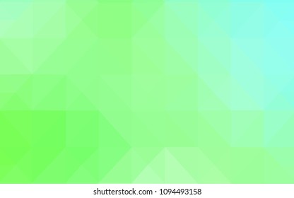 Light Green vector polygonal background. Creative geometric illustration in Origami style with gradient. Polygonal design for your web site.