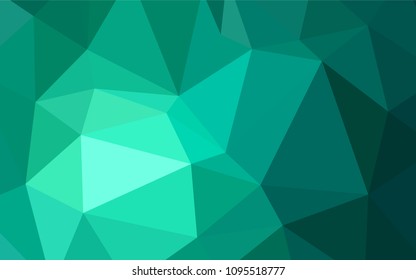 Light Green vector polygonal background. Glitter abstract illustration with an elegant design. That pattern can be used as a part of a brand book.