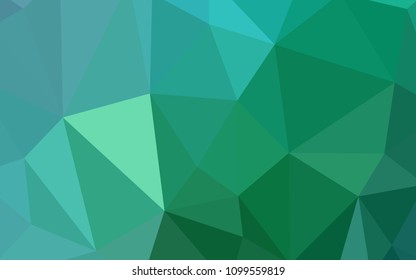 Light Green vector polygonal background. Polygonal abstract illustration with gradient. Completely new template for your banner.