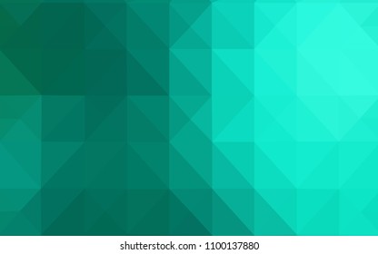 Light Green vector polygonal background. Colorful abstract illustration with triangles. Triangular pattern for your business design.