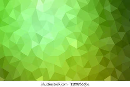 Light Green vector polygonal background. A sample with polygonal shapes. Polygonal design for your web site.