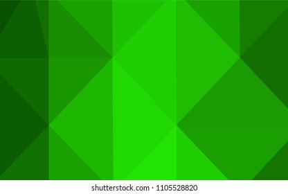 Light Green vector polygonal background. Modern geometrical abstract illustration with gradient. Brand-new style for your business design.