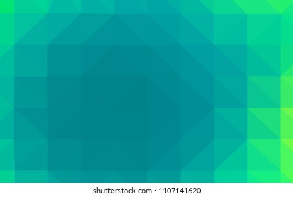 Light Green vector polygonal background. Shining colorful illustration with triangles. Textured pattern for your backgrounds.