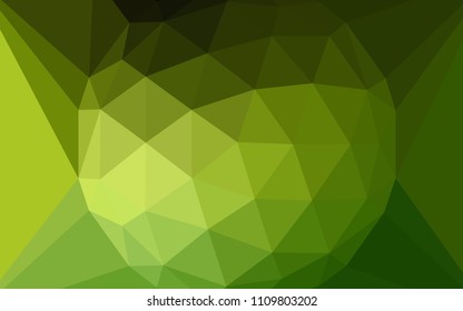 Light Green vector polygonal background with a diamond. Colorful abstract illustration with triangles. Best triangular design for your business.