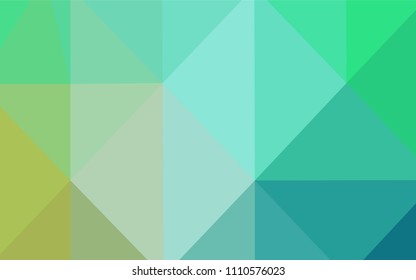 Light Green vector polygonal background. Polygonal abstract illustration with gradient. The polygonal design can be used for your web site.