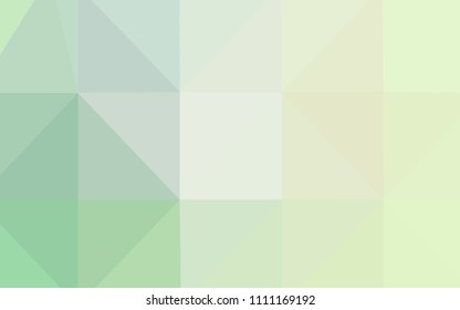 Light Green vector polygonal background. Shining colored illustration in a new style. Triangular pattern for your business design.