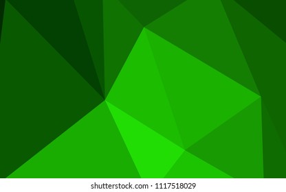 Light Green vector polygonal background. Glitter abstract illustration with an elegant triangles. Pattern for a brand book's backdrop.