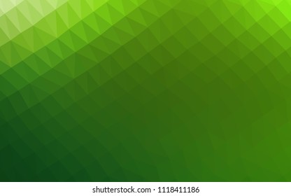 Light Green vector polygonal background. Brand new colored illustration in blurry style with gradient. Brand new style for your business design.