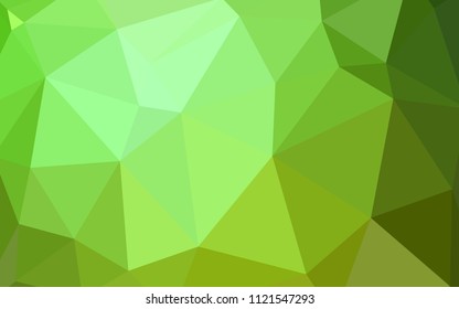 Light Green vector polygonal background. Glitter abstract illustration with an elegant triangles. Triangular pattern for your design.