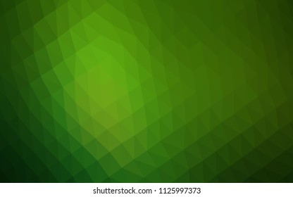 Light Green vector polygonal background. Colorful abstract illustration with gradient. Triangular pattern for your business design.