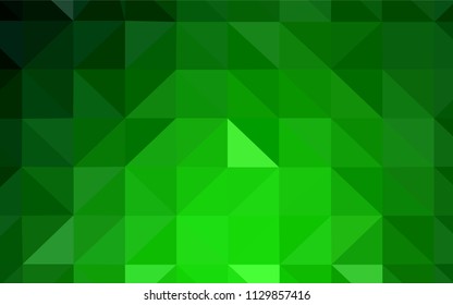 Light Green vector polygonal background. Shining colorful illustration with triangles. Template for cell phone's backgrounds.