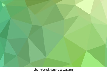 Light Green vector polygonal background. Polygonal abstract illustration with gradient. Brand new style for your business design.