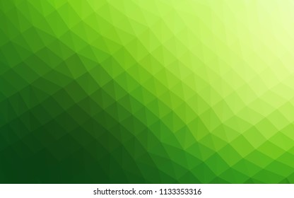 Light Green vector polygonal background. Modern geometrical abstract illustration with gradient. The best triangular design for your business.