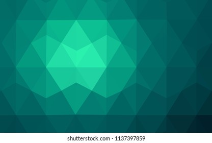 Light Green vector polygonal background. Colorful illustration in abstract style with triangles. Completely new template for your banner.