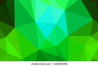 Light Green vector polygonal background. Modern abstract illustration with triangles. Triangular pattern for your design.