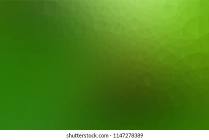 Light Green vector polygonal background. A completely new color illustration in a vague style. Triangular pattern for your business design.