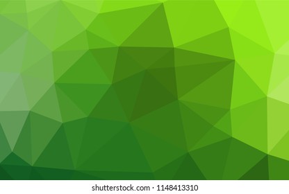 Light Green vector polygonal background. A vague abstract illustration with gradient. A new texture for your design.