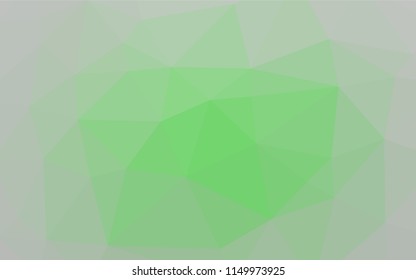 Light Green vector polygonal background. Geometric illustration in Origami style with gradient.  Brand new style for your business design.