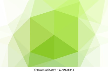 Light Green vector polygonal background. An elegant bright illustration with gradient. The best triangular design for your business.