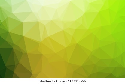 Light Green vector polygonal background. A vague abstract illustration with gradient. The best triangular design for your business.