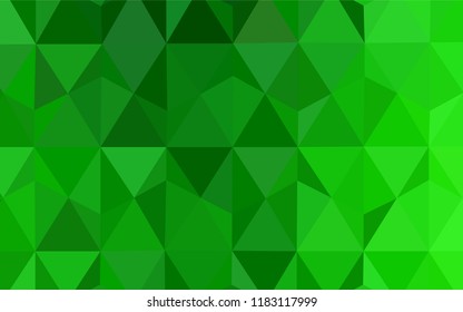 Light Green vector polygonal background. Elegant bright polygonal illustration with gradient. A completely new design for your leaflet.