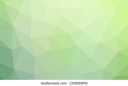 Light Green vector polygonal background. A completely new color illustration in a vague style. The template can be used as a background for cell phones.