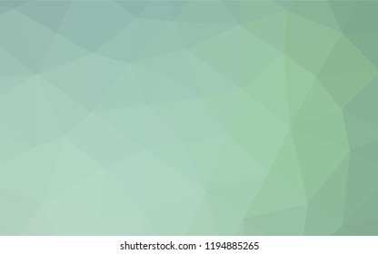 Light Green vector polygonal background. Geometric illustration in Origami style with gradient.  The completely new template can be used for your brand book.