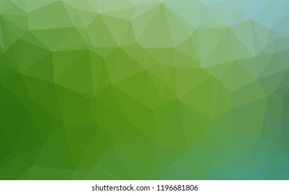 Light Green vector polygonal background. Shining colored illustration in a Brand new style. Brand new design for your business.