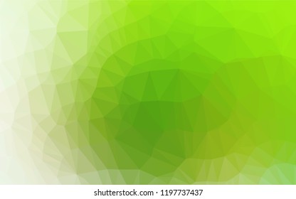 Light Green vector polygonal background. Glitter abstract illustration with an elegant design. The completely new template can be used for your brand book.