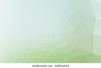 Light Green vector polygonal background. A vague abstract illustration with gradient. The textured pattern can be used for background.