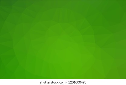 Light Green vector polygonal background. Creative illustration in halftone style with gradient. The best triangular design for your business.