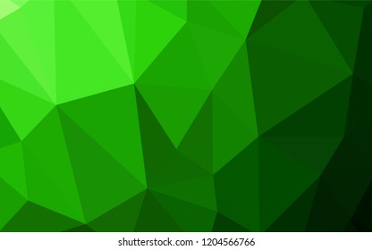 Light Green vector polygonal background. Creative geometric illustration in Origami style with gradient. A new texture for your web site.