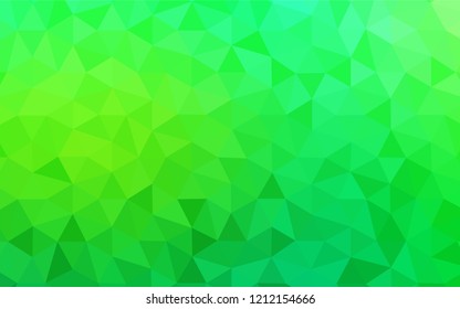 Light Green vector polygonal background. Creative illustration in halftone style with triangles. A completely new design for your leaflet.