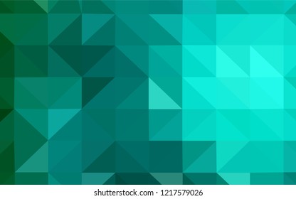 Light Green vector polygonal background. Shining polygonal illustration, which consist of triangles. Polygonal design for your web site.