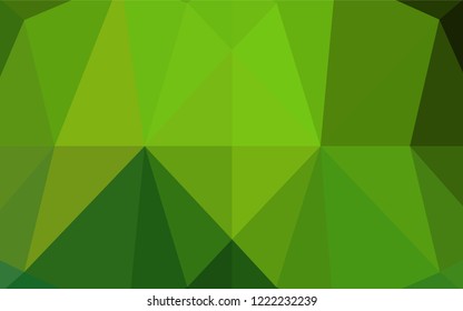 Light Green vector polygonal background. A sample with polygonal shapes. Triangular pattern for your business design.