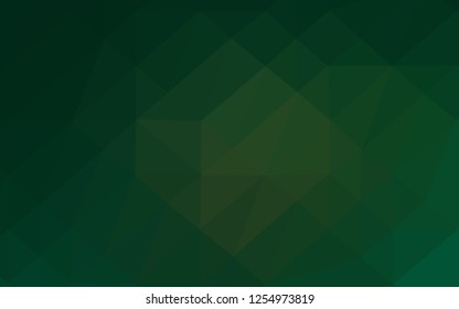 Light Green vector polygonal background. Creative illustration in halftone style with gradient. Completely new design for your business.