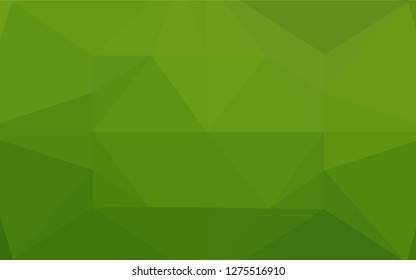 Light Green vector polygonal background. Creative illustration in halftone style with gradient. The textured pattern can be used for background.