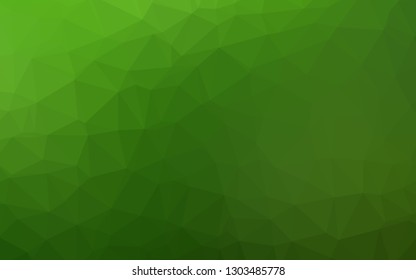Light Green vector polygonal background. Geometric illustration in Origami style with gradient. The best triangular design for your business.
