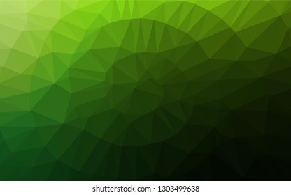 Light Green vector polygonal background. Brand new colored illustration in blurry style with gradient. The polygonal design can be used for your web site.