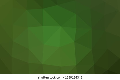 Light Green vector polygonal background. Colorful illustration in Origami style with gradient.  The best triangular design for your business.