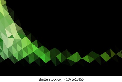 Light Green vector polygonal background. Creative illustration in halftone style with gradient. Template for your brand book.