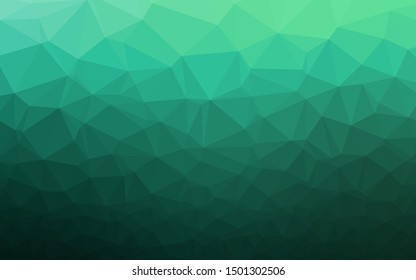 Light Green vector polygonal background. Geometric illustration in Origami style with gradient. Textured pattern for background.