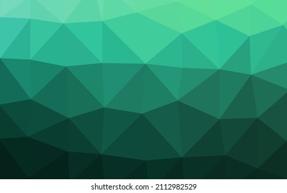 Light Green vector polygonal background. Colorful abstract illustration with gradient. New texture for your design.