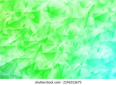 Light Green vector polygonal background. A completely new color illustration in a polygonal style. Best triangular design for your business.