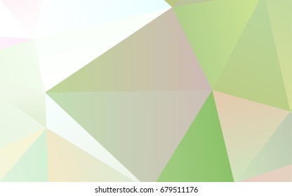 Light Green vector polygonal background. An elegant bright illustration with gradient. Triangular pattern for your business design.
